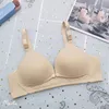 Large size thin front open button nursing bra during pregnancy gathered anti-sag underwire underwire maternity underwear 2