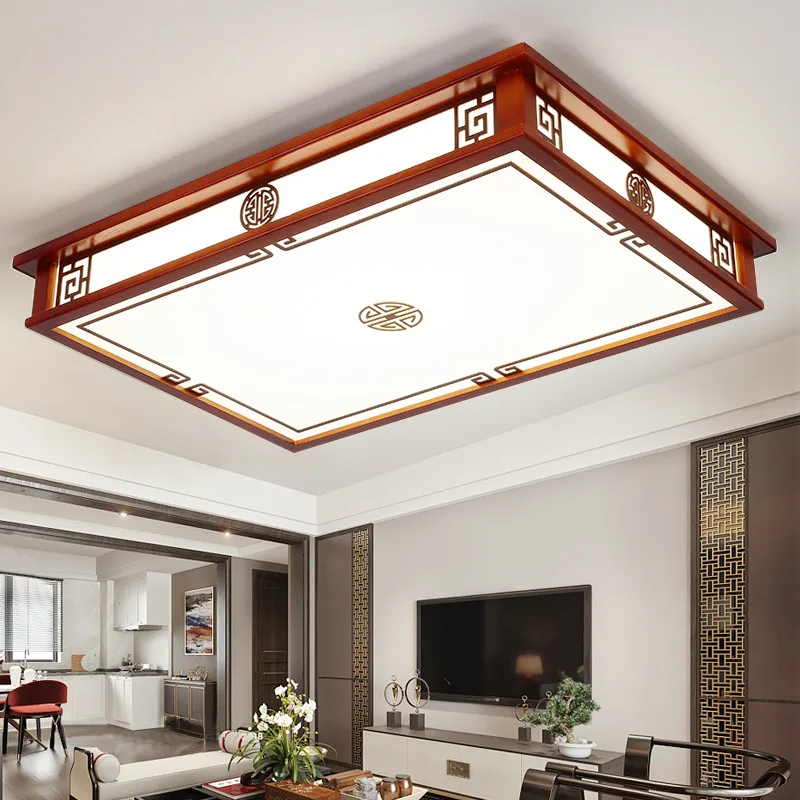 

Modern Chinese Style Solid Wood Antique Led Ceiling Lamp Atmospheric Home Living Room Dining Room Study Bedroom Bedroom Chinese