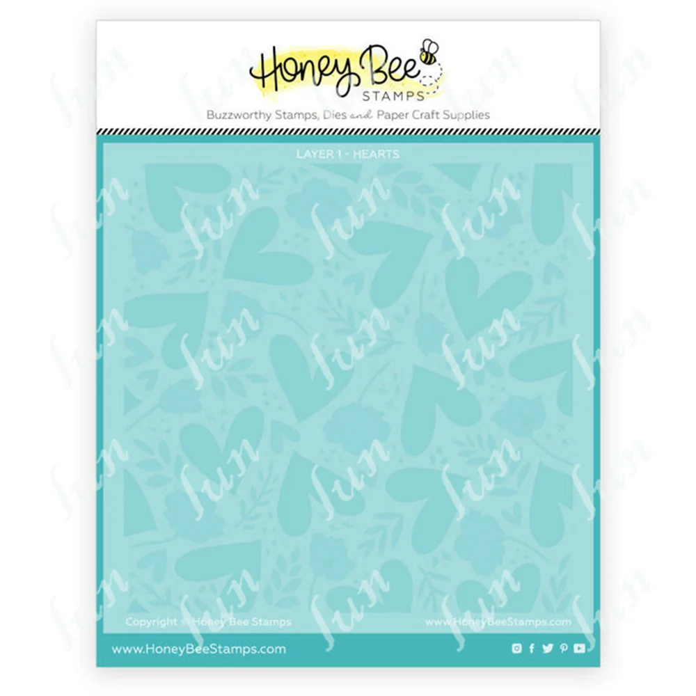 

Hearts in Bloom Layering Stencils Reusable Crafts Template Diy Drawing Scrapbooking Coloring Stencil Mould