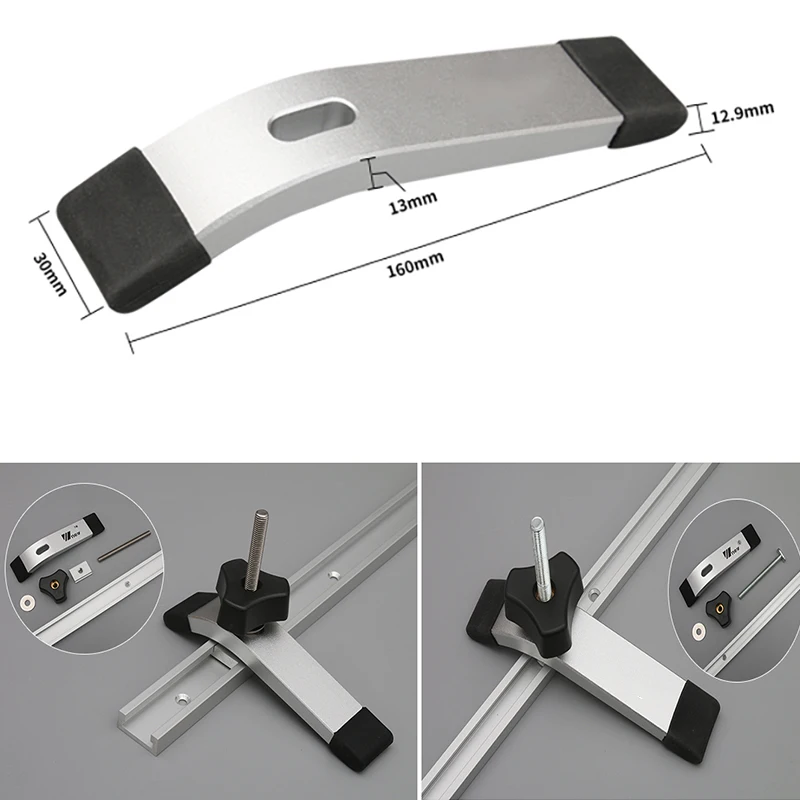 T-Track Hold Down Clamp Woodworking Chute Rail Table Saw Clamps High Strength Aluminum Alloy T Track CNC Router Clamp