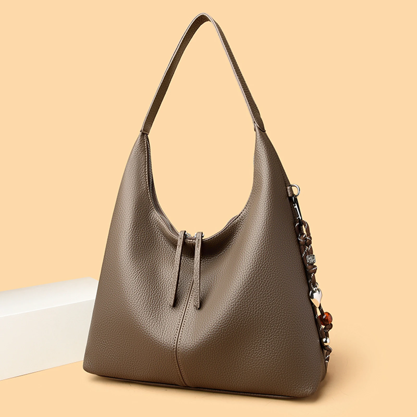 PU Outdoor Travel Bag Solid Color Casual Commuter Bag Vintage Hobo Bag Large for Women Work Daily Shopping Dating