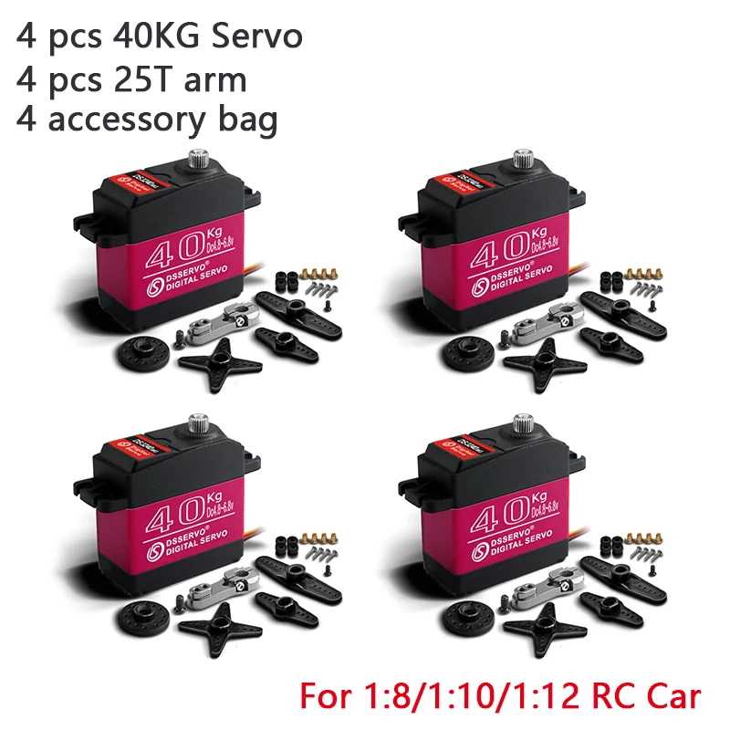 4X Wasserdichtes Servo 20Kg 25Kg 30Kg 35Kg 40Kg Hochgeschwindigkeitsservo Pro Metal Gear Digital Servo Baja Servo für RC-Cars im Maßstab 1/8 1/10 – Detail 10