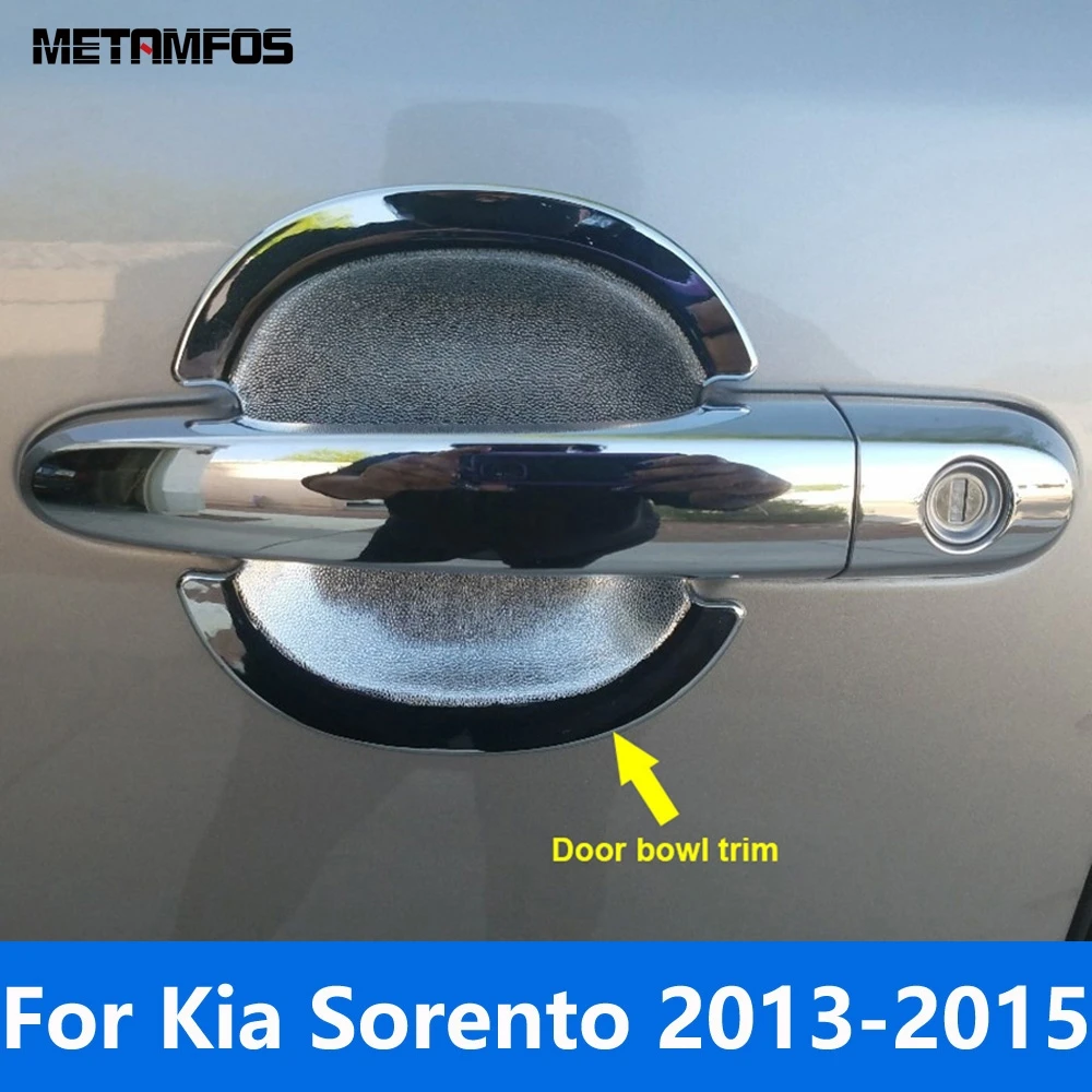 

Аксессуары для Kia Sorento 2013 2014 2015, хромированная крышка для наружной боковой дверной ручки, крышка чаши, защитная крышка, наклейка, Стайлинг автомобиля