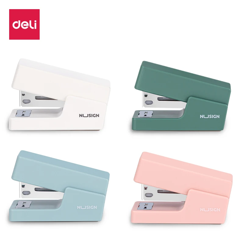 NUSIGN Portable Mini Stapler Set Color Paper Binding Machine Fashion Stationery Office Supplies 24/6 Staples