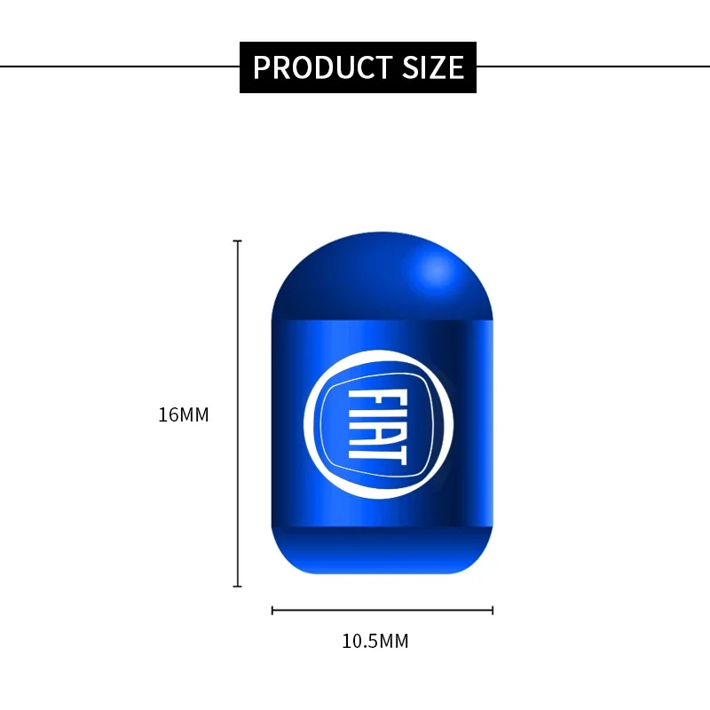 피아트 아바스 두카토 브라바 마레아 세디치 바르케타 탈렌토 브라보 세이첸토 500 푼토 판다 티포용 자동차 타이어 캡 밸브 스템 커버