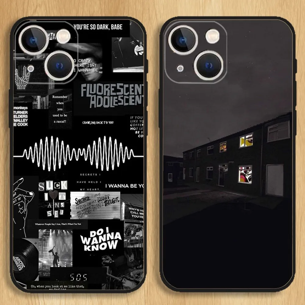 Custodia Per Telefono Arctic Claces Rock Band Per Iphone15,14,13,12,11,Pro,Max,Plus,Mini,X,Xs,Xr,8,7,6,S,Plus,Se Custodia Morbida Nera