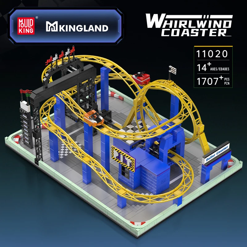Mould King 11020 Roller Coaster Toys The Motorized Whirlwind