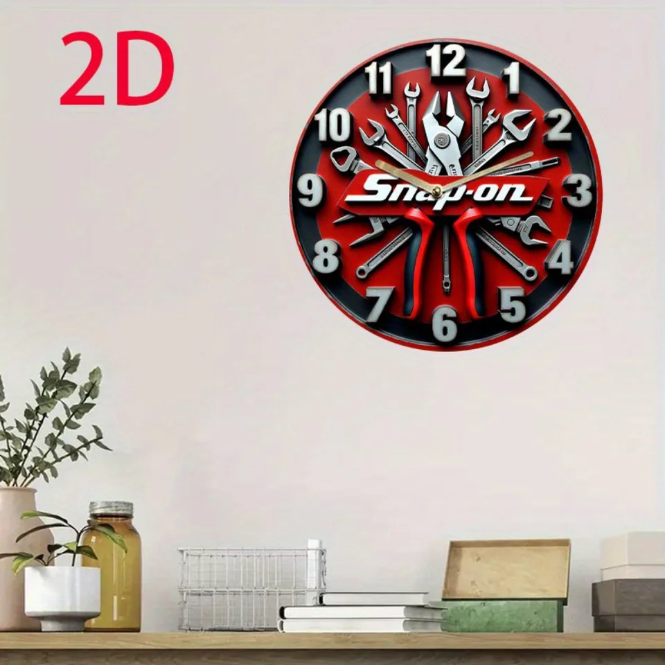 1pc Snap-on Mechanic Tools Acrylic Wall Clock Non - Luminous