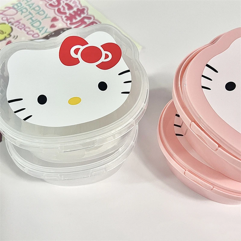 4Pcs Sanrio Hello Kitty Food Storage Container Box with Lid Kitchen Fruit  Meat Pickle Sealed Fresh-keeping Box Reusable Crisper - AliExpress