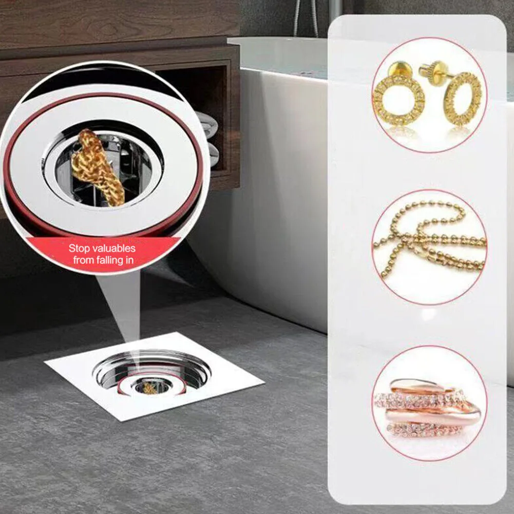 

New Bath Shower Floor Drain Core ABS Shower Floor Drain Plug Insect Proof Odor Proof Bathroom Fast Drainage Universal Deodorant
