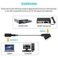 SCART to USB2.0 Video Capture Card USB 2.0 SCART Video Audio Capture Card Easy Cap DVD DVR VHS Converter Adapter Card TV Video - Image 3