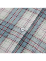 Mumaroho 2024 Women Autumn Winter Long Sleeve Blue Plaid Shirt Vintage Oversized Loose Fit Blouse For Woman - Image 6