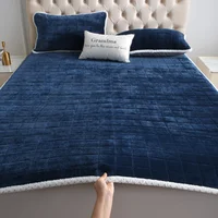 1pc Quilted Mattress Topper, Soft Velvet Milk Fiber Mattress Cover, Breathable Flannel, Anti-Slip, Machine Washable 6