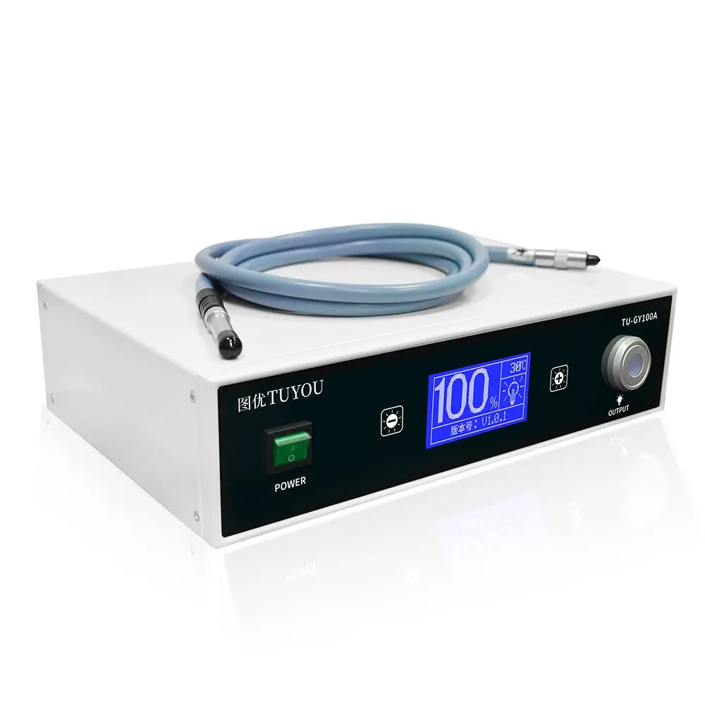 

Manufacturer Price 100W Surgical Endoscopy Medical Light Source for Rigid ENT Laparoscope Endoscope System