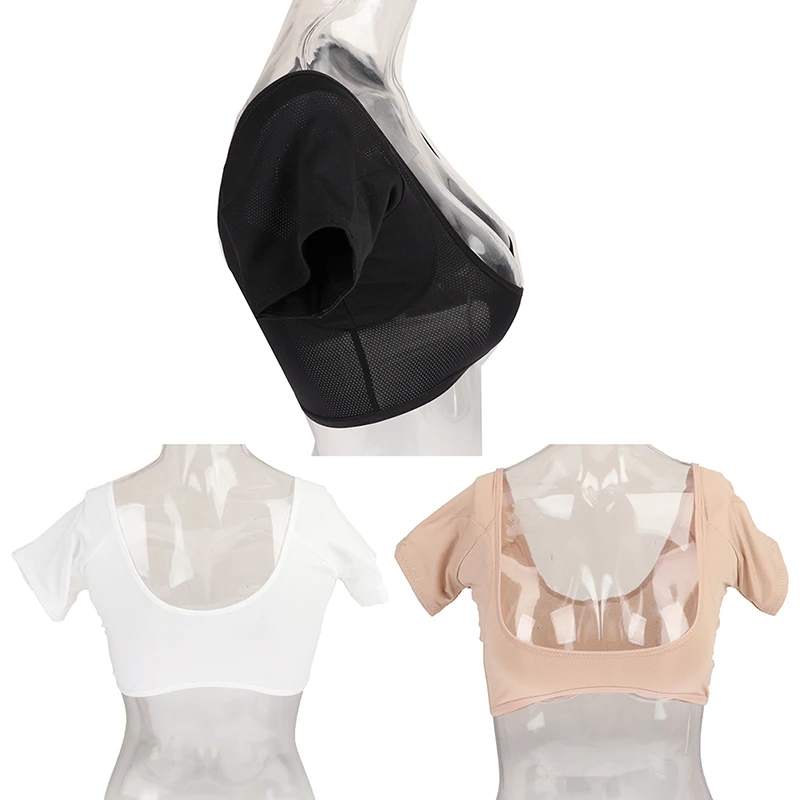 1PC T-shirt Sweat Pads Underarm Sweat Vest Armpit Perspiration Guards Proof Shirt Washable Protector for Women Girls Underarm Sweat Pads