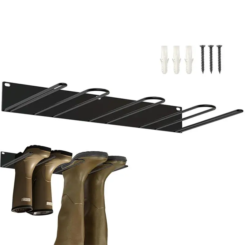 

Wall Mounted Tall Boot Rack Organizer Metal Boot Stand for Cowboy and Rain Boots Strong Boot Holder Durable Boot Organizer