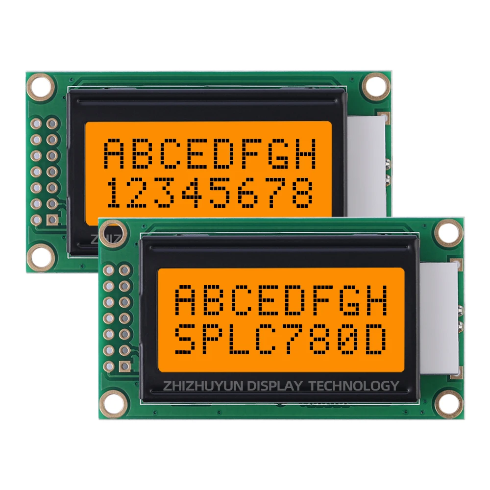 Spot Goods 0802B-2 Grey Film STN Blue Text LCD Screen 0802 14PIN Module 8X2 Characters 14PIN LCD Screen