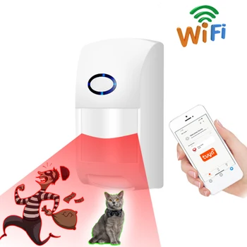 Home Security System Wifi PIR Motion Detector Intelligent Infrared Alarm Sensor Anti-Theft 110° Wide Angle Detection for Tuya 1