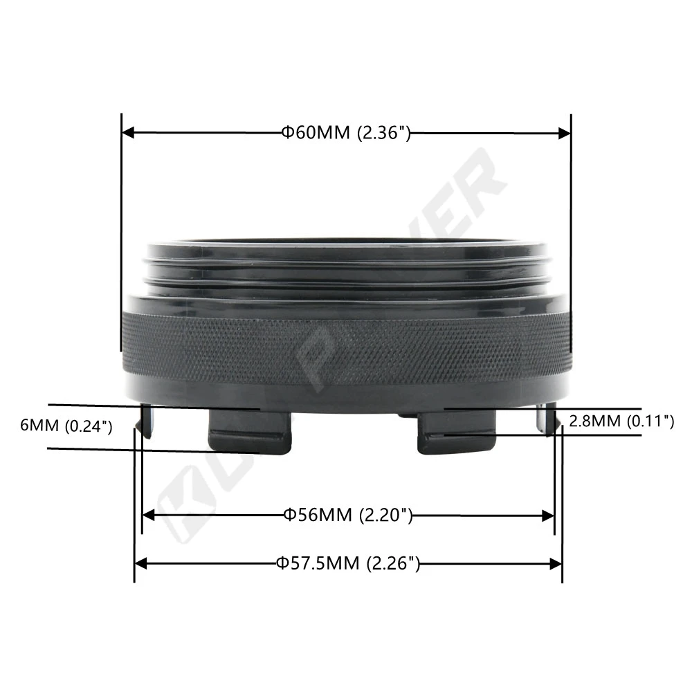 4PCS 60MM OD / 56MM ID Cap Sport Rim Cover ENKEI Sticker Center Rim Cap Wheel Hub Cap 2