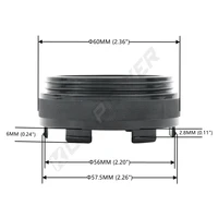 4PCS 60MM OD / 56MM ID Cap Sport Rim Cover ENKEI Sticker Center Rim Cap Wheel Hub Cap 2