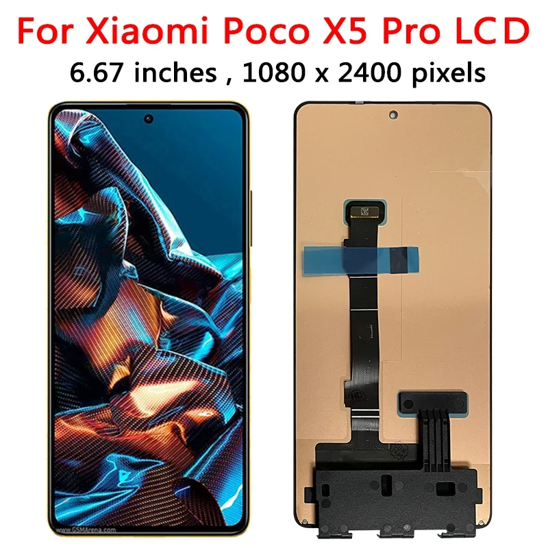 Xiaomi Poco x5 pro用AMOLEDLCDディスプレイ,デジタイザーマウント 