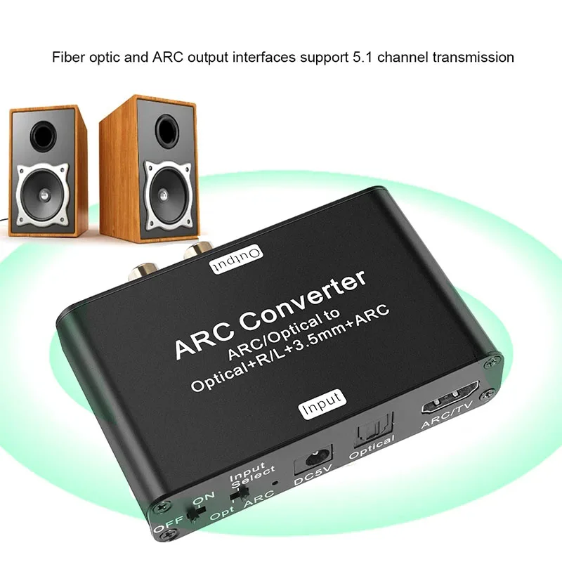 ARC аудио экстрактор 192 кГц HD аудио возврат ARC аудио экстрактор Цифровой оптический SPDIF к RCA LR коаксиальный SPDIF 3,5 мм конвертер (art.: 3920c48cc116e) - 3920c48cc116e