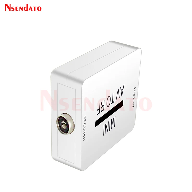 Mini HD Video Converter Box RCA AV CVSB to RF Video Adapter Converter Support RF 67.25Mhz 61.25Mhz AV To RF Scaler TV Switcher