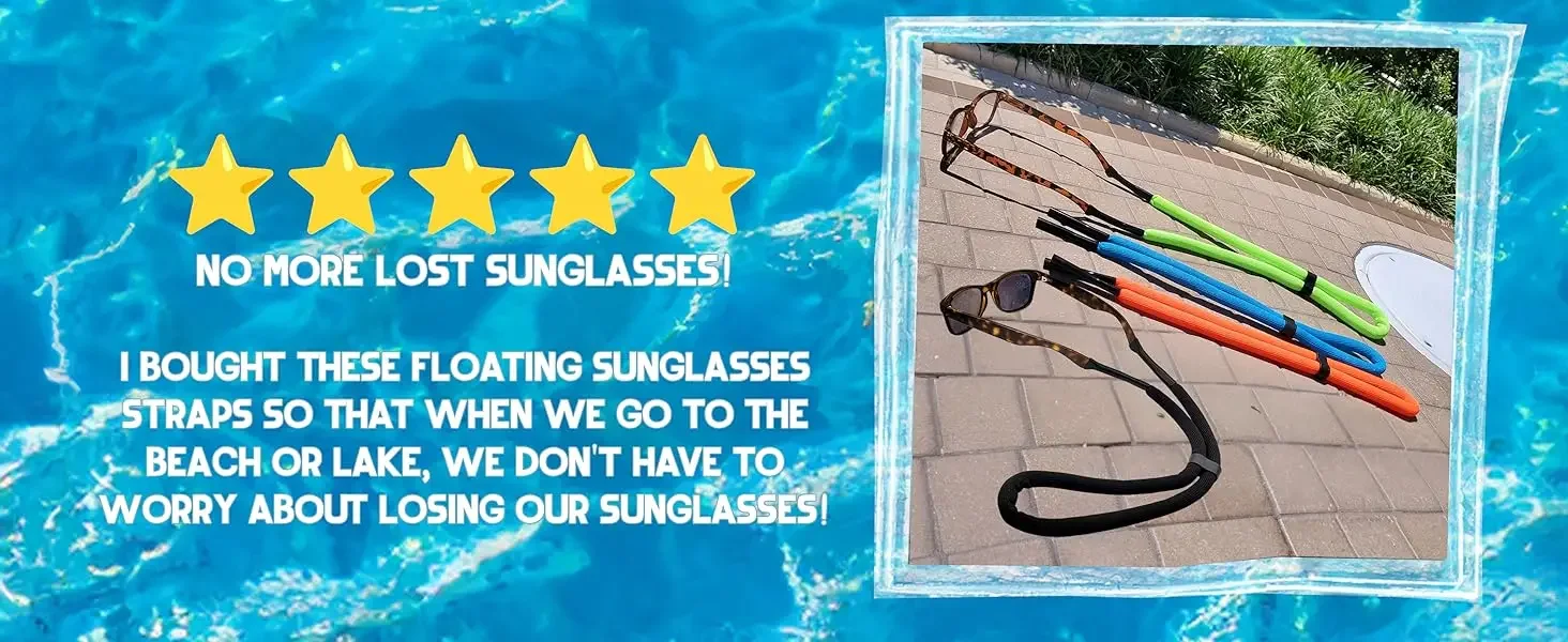 Schwimmende Sonnenbrillenbänder, schwimmfähige Brillenhalterung, verstellbares schwimmendes Brillenband zum Bootfahren, Paddleboarding, Strand – Detail 5