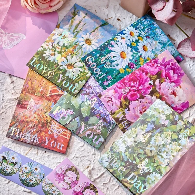 Greeting Cards New Fantasy Butterfly Birthday Christmas Card 3D Pop-up Greeting Cards Set Postcard Party Wedding Decor Creative Gifts Cards