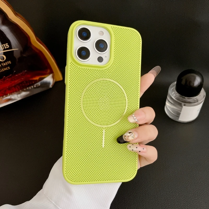 Premium Breathable Cooling Mesh Shockproof Case with MagSafe Wireless Charging Compatibility