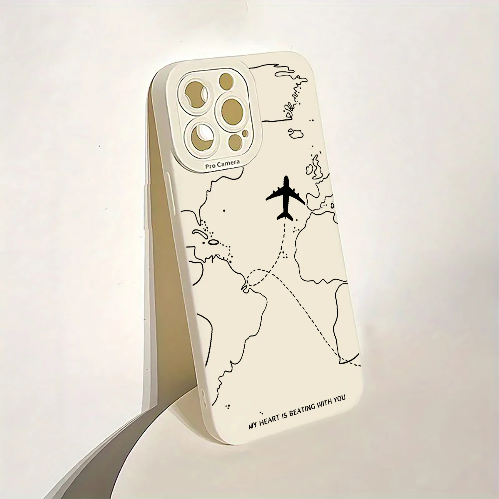 Travel Pattern Silicone Phone Case Cover