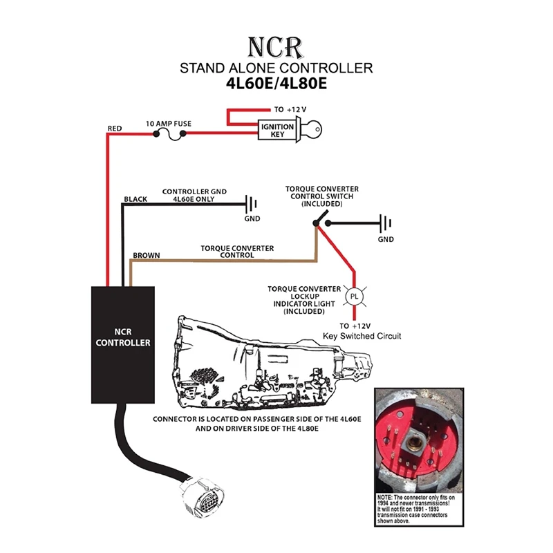 

NCR60E 4L60E Transmission Wire Harness Adapter Stand Alone Controller Manual Shift Conversion NCR 60E-T 1993-2008-Boom