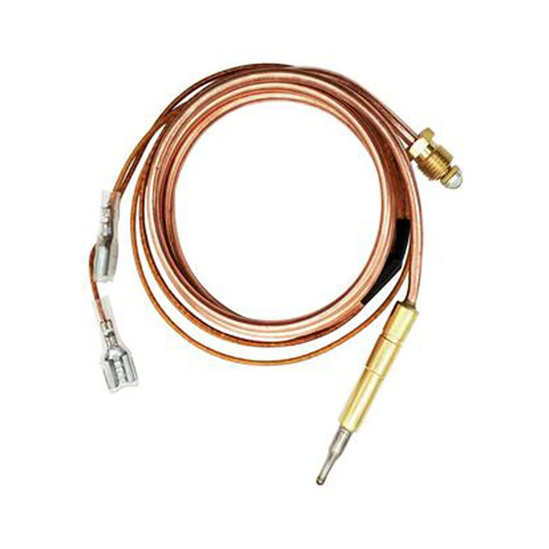 Gas Stove Accessories Gas Fryer Cooktop Spilt Temperature Sensor Control Wire Copper Tube Type Pilot Oven Grill Thermocouple with 6.3mm Flat Terminal