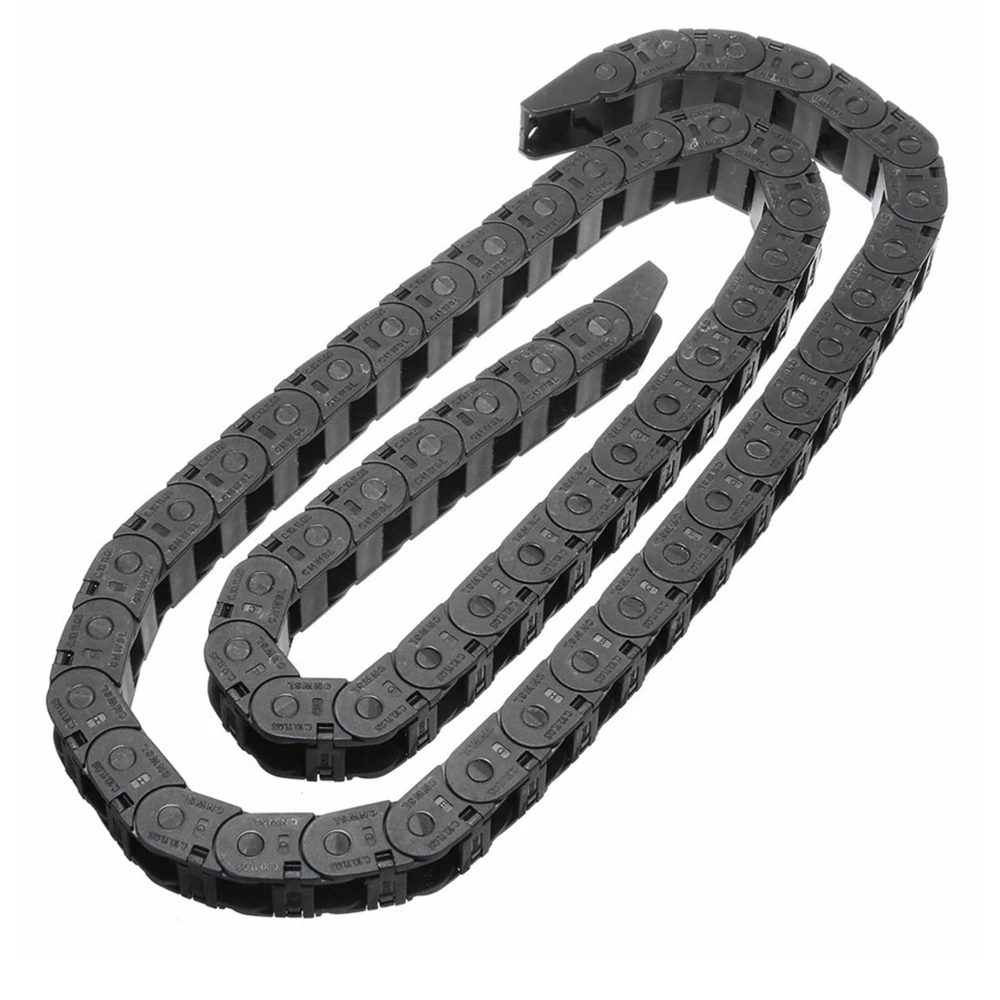 

1M Plastic Transmission Drag Chain Cable Drag Chain Wire Carrier Non-Opening with End Connectors for CNC Router Machine Cable