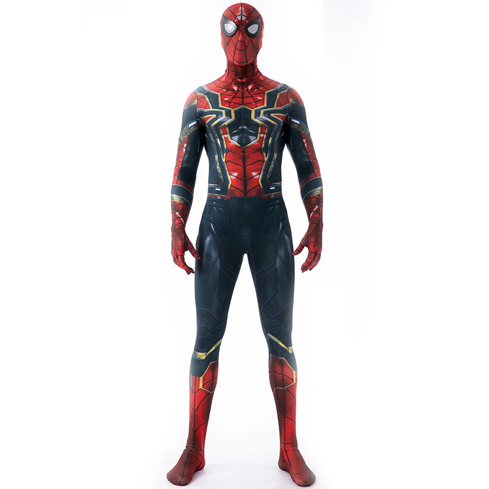 

Halloween Spiderman Superhero Cosplay Costume Zentai Suit Adults Kids Peter Parker Bodysuit Men Party Jumpsuits