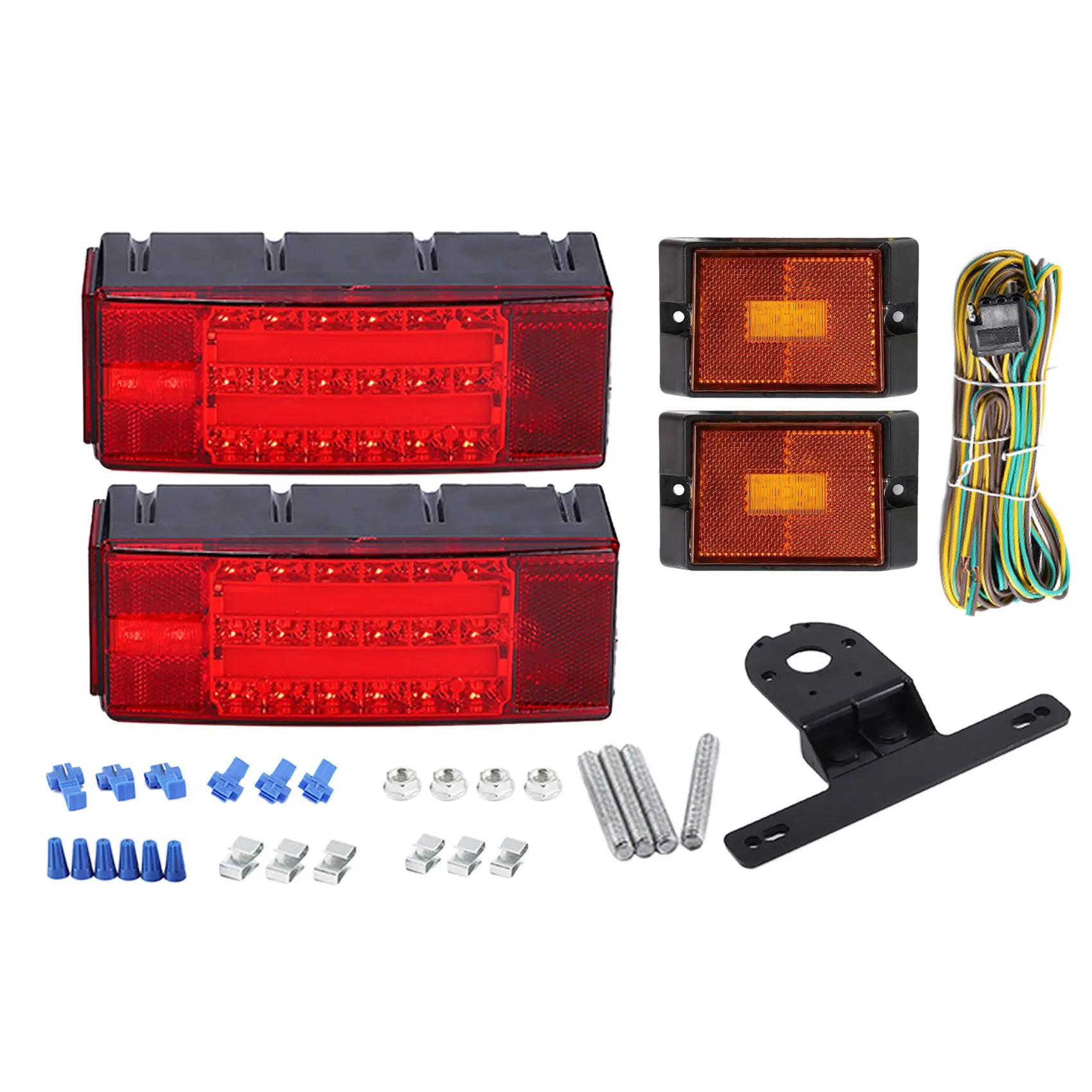 

Submersible LED Trailer Light Kit, Waterproof Tail Lights Turn Signal Lamps License Lights for Truck Boat