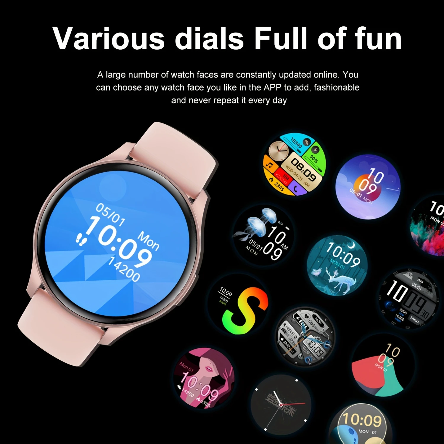 Changeable Wallpaper Wireless Communication Smartwatch with Multiple Sports Modes for Fitness Monitoring and Android Compatibili