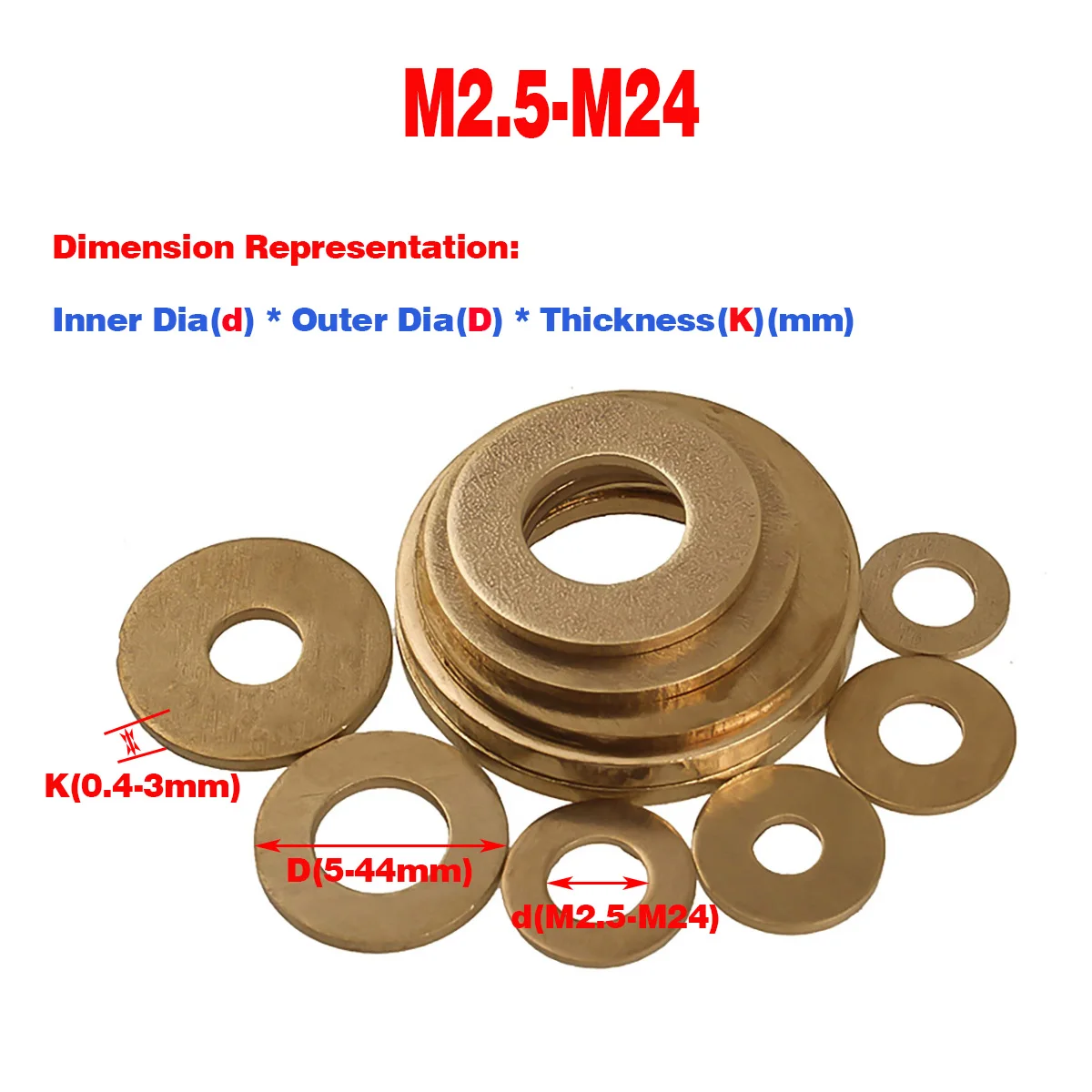 Metric Brass Sealing Washers Flat Seal Gasket Rings M2-M24 - All Sizes