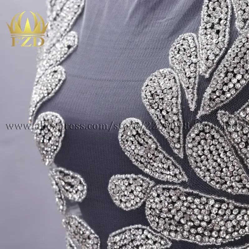 FZD 1 PC Silver Rhinestone Crystal Patches Handmade Gold Crystal Glass  Rhinestone Bodice Applique Sew on Wedding Evening Dresses - AliExpress 15