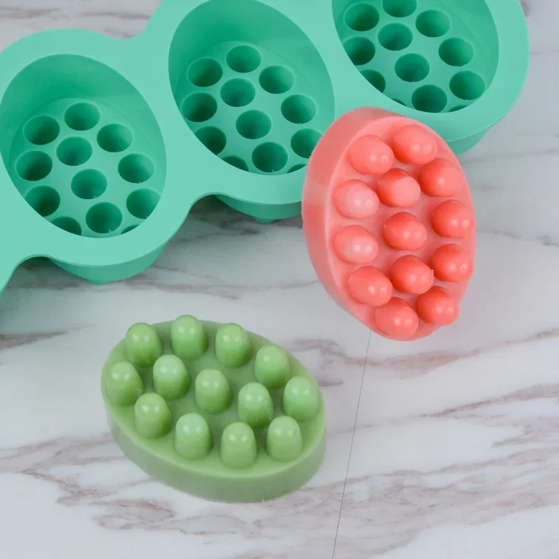 

3D Silicone Massage Bar Soap Molds Handmade Soap Molds for Soaps Making