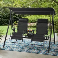 Zero-Gravity Steel Porch Swing, Multiple Colors 1