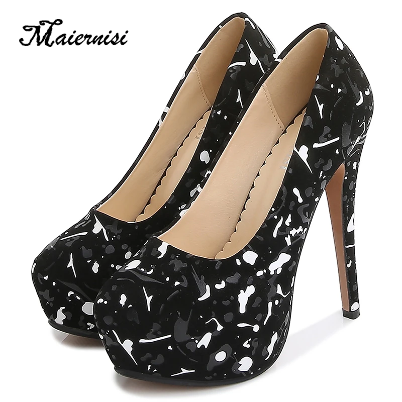 Women High Heel Pumps Fashion Catwalk Brand Model Large Size 4cm