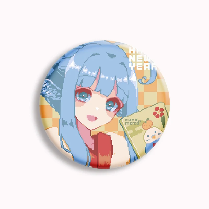 ゲームキャラクター PIN Needy Girl Overdose Game Anime Button Pin Pixel Game KAngel