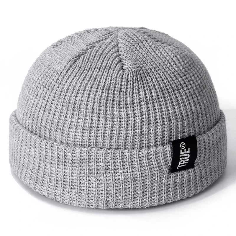 Unisex Daily SHORT Beanie Mütze Matrosenstil Wintermütze Gerippte gestrickte Melonenmütze – Detail 14