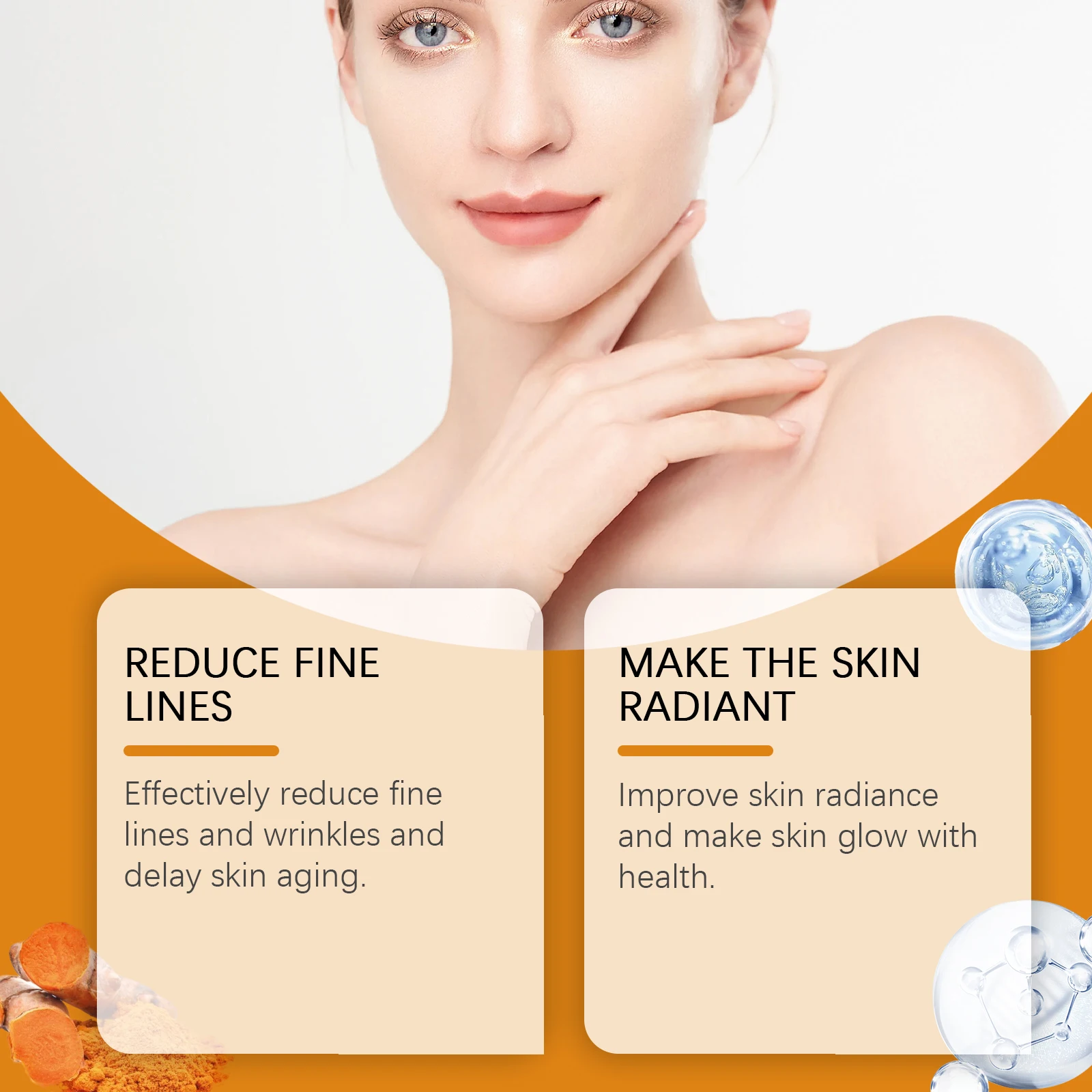 Turmeric Body Lotion Brightening Skin Radiance Rejuvenating Cream Improve Dullness Even Skin Tone Moisturizing Body Care Product 3