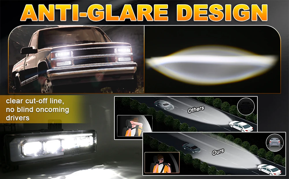 LED مصباح امامي DRL بدوره إشارة صالح 1988-1998 تشيفي جي إم سي C/K 1500 2500 3500 سيلفرادو تاهو يوكون