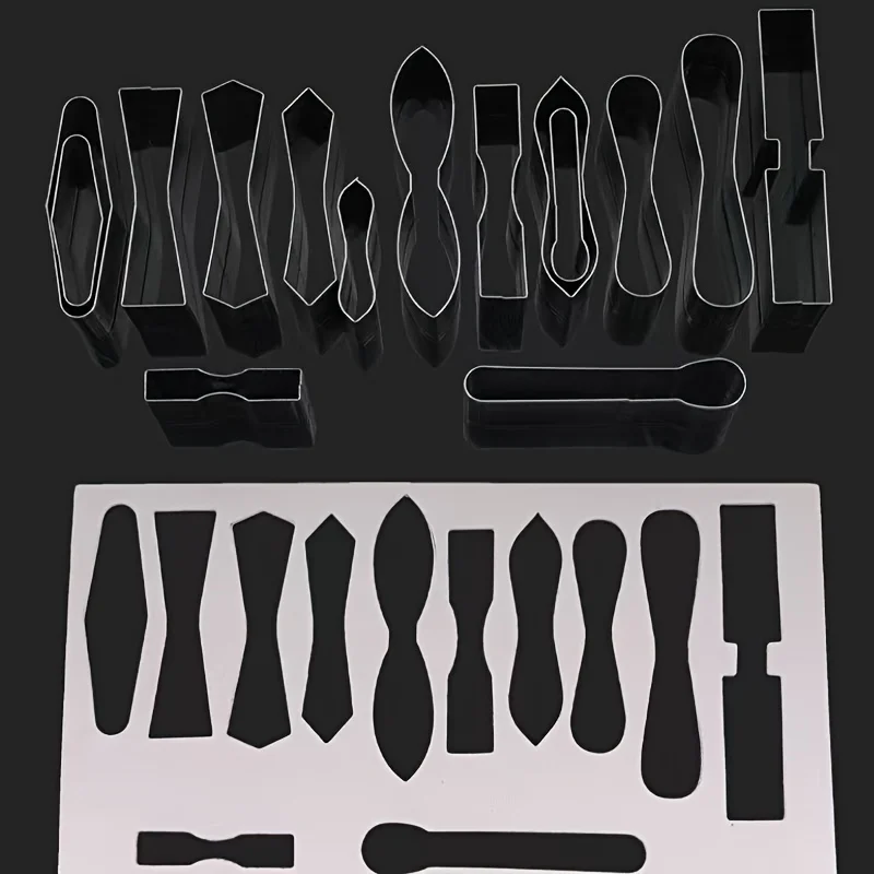 15-Piece DIY Handmade Leather Tail Punching Kit for Crafting Irregular Flower Designs
