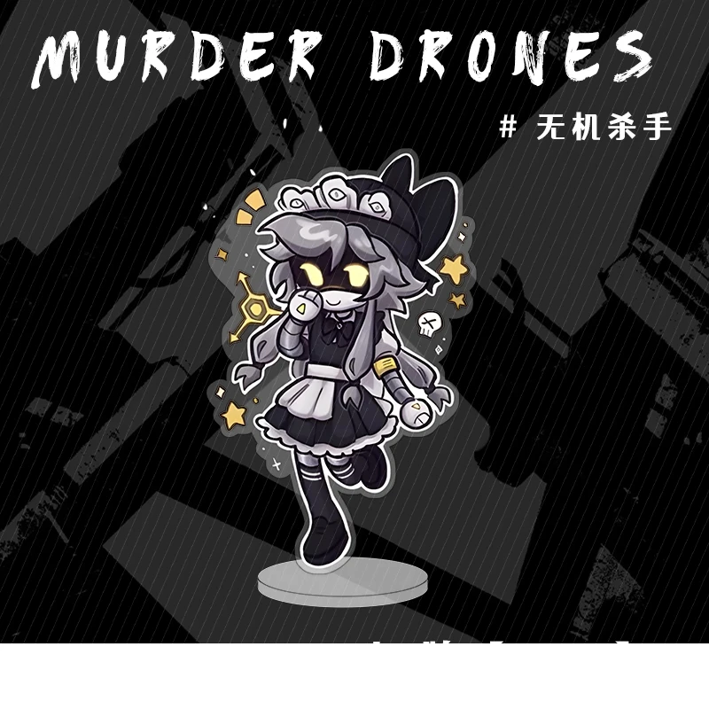 Murder Drones Season1 Uzi Doorman Absolute Solver Cyn Doll Mini Acrylic Stand Desktop Ornament Friends Christmas Gifts