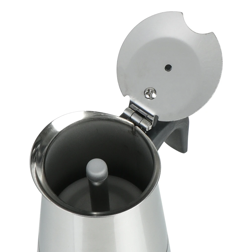Moka Coffee Maker 2/4/6/9 Cups Stainless Steel Mocha Espresso Latte Stovetop Filter Coffee Pot for Kitchen