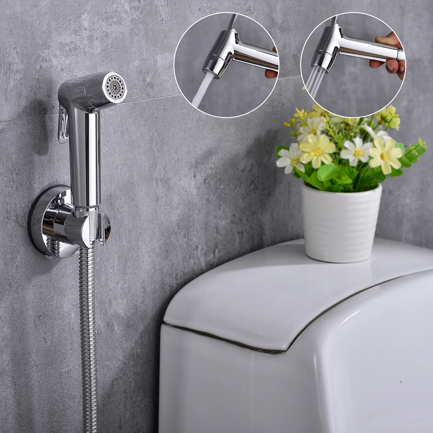 Handheld Bidet Sprayer For Bathroom Toilet Kitchen Garden Ajustable Bidets Wall Mounted Shattaf Portable Shower Accessories